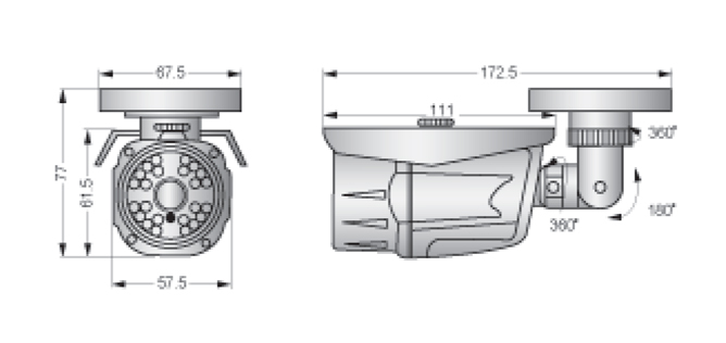 HD-SDI IRバレットカメラ