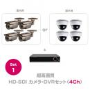 超高画質HD-SDI カメラ・DVRセット(4Ch)