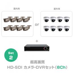 超高画質HD-SDI カメラ・DVRセット(8Ch)